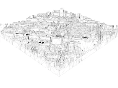 London city tile Level 2 block TQ2981 North East 3D model