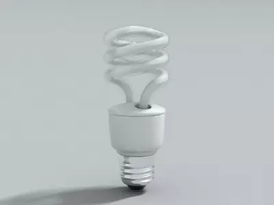 laos Energy Saving Light Bulb Low-poly 3D model