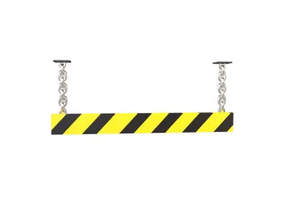Danger Sign Barriers v1 002 Low-poly 3D model