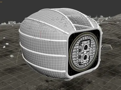 Module Landed on Moon surface   3D model