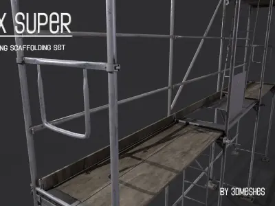 Working Scaffolding Set - RUX Super Low-poly 3D model