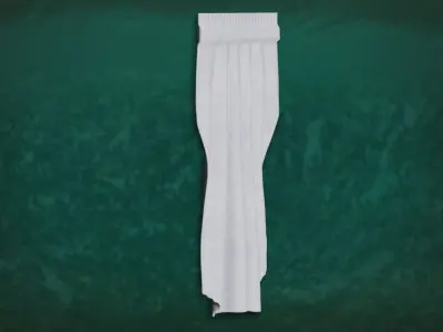 Deco CurtainsLong T02 - Single Fabric Sunblind Free 3D model