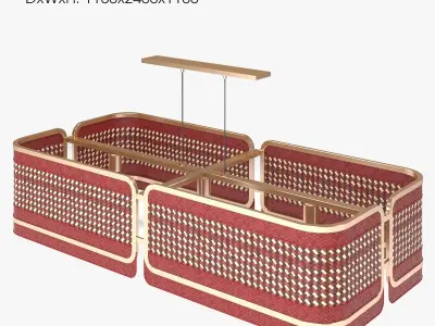 PARASOL LAMP 01 Low-poly 3D model