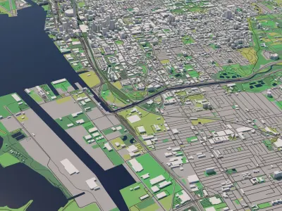 Toronto 30x30km City Map 3D model