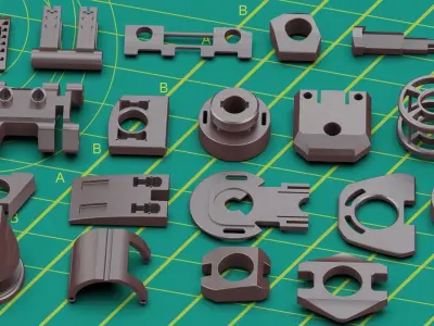 Kitbash part  scifi minipack robotic  3D model