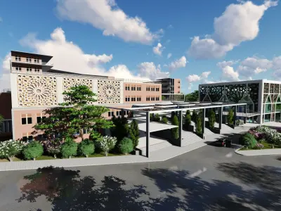 Modern Islamic Complex 3D model