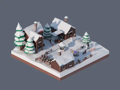 land 6A Low-poly 3D model