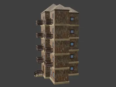 House Model 77 Low-poly 3D model