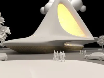 organic building 3D model purchase