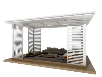 Wooden Pergolas 3D model