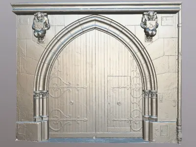 Neo-gothic door 3D model