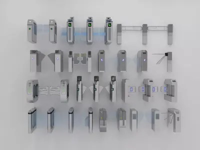 Tripod Turnstile collection 3D model
