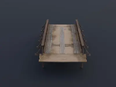 Procedural bridge  Free low-poly 3D model