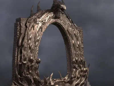 Portal Dantes Hell inferno Doorway 3  3D model