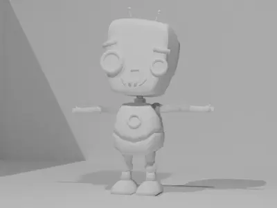 Robot Low-poly 3D model 10