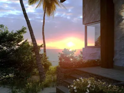 Beach Front Surf Chalet 3D model