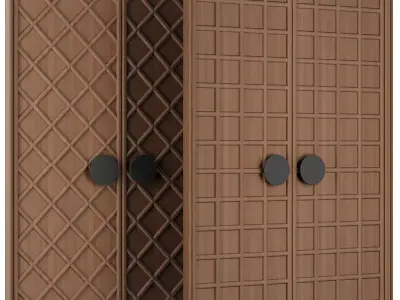 Entrance door set229 3D model