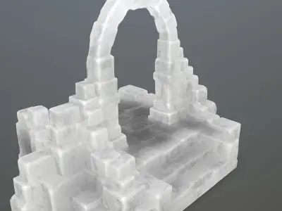 ice temple 1 Low-poly 3D model