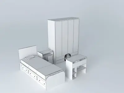 Bedroom interior Free 3D model buy