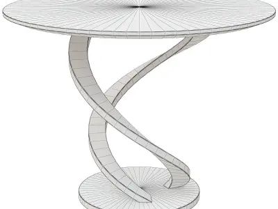 Dining Table Golden Spiral 3D model