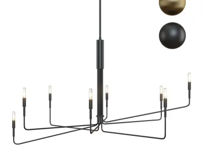 Clive 8-Arm Chandelier - Crate and Barrel 3D model