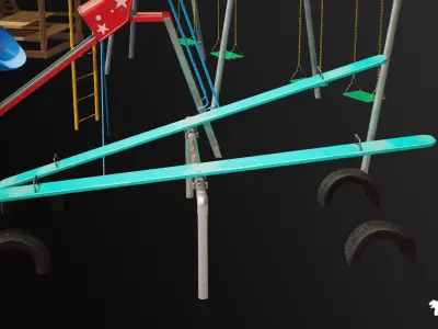 Playground Equipment VOL 2 Low-poly 3D model