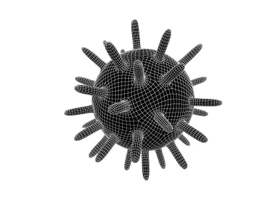 Virus v2 006 Low-poly 3D model
