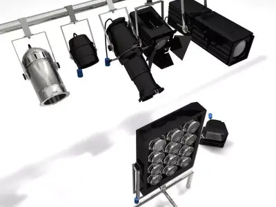 Stage lights Collection 3D model