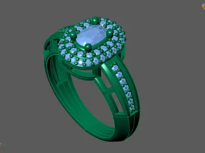 Women Rings 3DM STL Womens Rings DiamondDetails 3D print model 3D print model