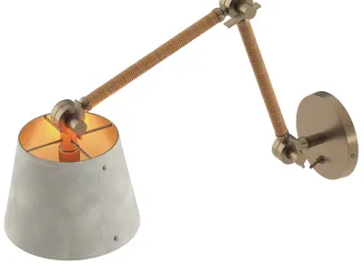 Cognac Hendrick Articulating Sconce 3D model