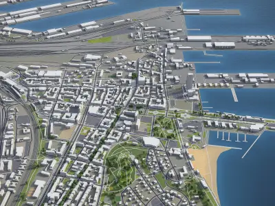 Gdynia  Low-poly 3D model