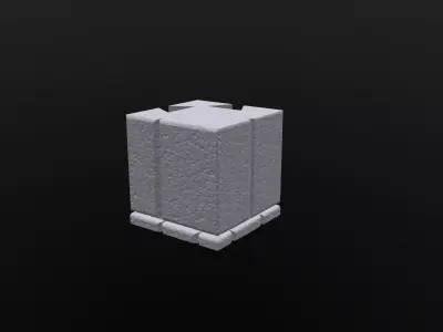 Medieval Corner Wall Bottom SnapFit Modular Tile 3D print model