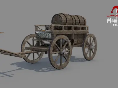 Medieval Wagon 3D model