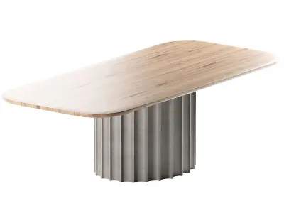 Bonaldo Dorian Wooden Dining Table 3D model
