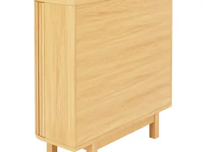 John Lewis Slatted 2 Door Cabinet Free 3D model