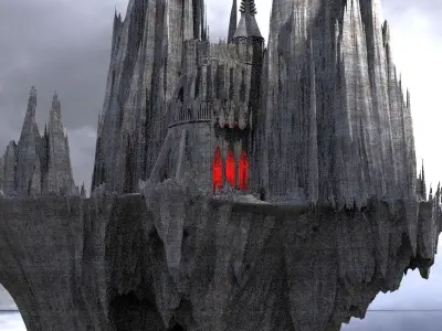 Cthulhu Deep Floating Cathedral Lovecraftian Kit bash  3D model