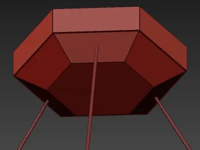 DODECA gold pendant light with circular shape 3D model