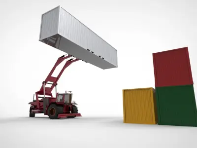 Stacker Crane Low-poly 3D model