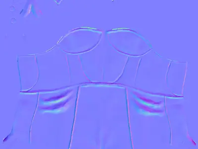 Retro Dots Swim Corset Low-poly 3D model