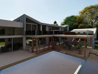 Casa Scene-villa-modern house 3D model 72