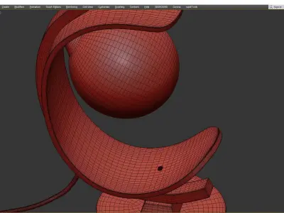 Mitzi Hl186201Agb 1 Light Table Lamp Low-poly 3D model