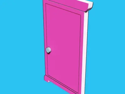 Anywhere Door and Bamboo Copter Low-poly 3D model