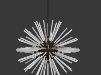 Vintage Sputnik White glass 3D model