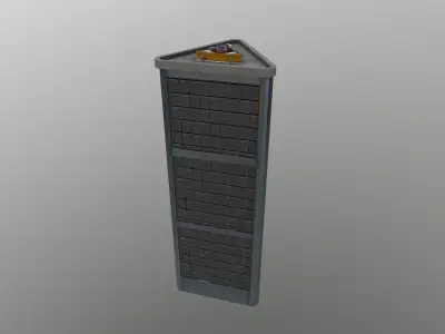 Cyberpunk City - Building 45 -2023 Skyscrape Low-poly 3D model
