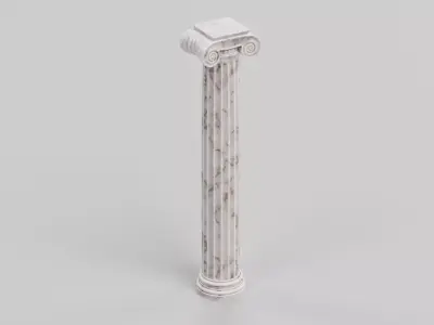 Ionic Column V1 - Volute Classical Pillar 3D model
