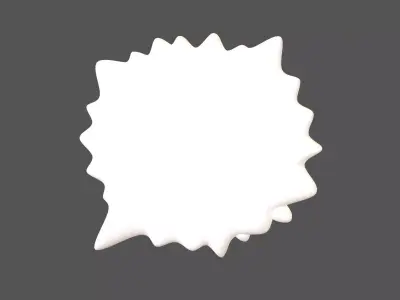 Right Anger Bubble v2 001 Low-poly 3D model