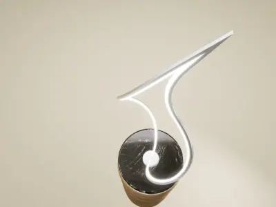 Feather Lamp Low-poly 3D model