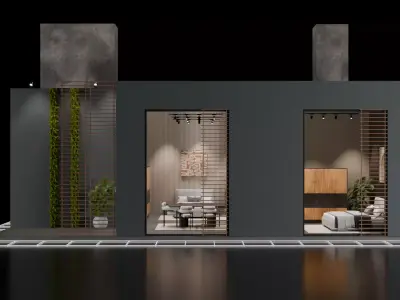 Exhibition Stand 3D model 6