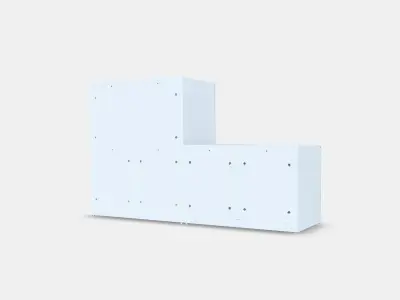 NORDLI Chest of 8 drawers 4 Low-poly 3D model