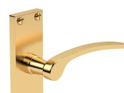 Sophia Door Handle Brass 3D model